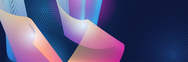 Fondo de vector de concepto de comunicación de tecnología abstracta Fondo de red de tecnología Vector diseño gráfico abstracto banner patrón fondo plantilla web