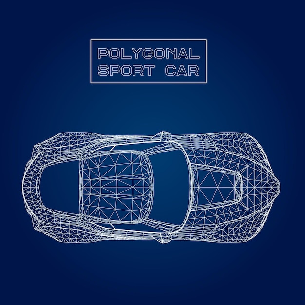 Fondo de vector de concepto creativo abstracto de modelo de coche 3d. Coche deportivo.