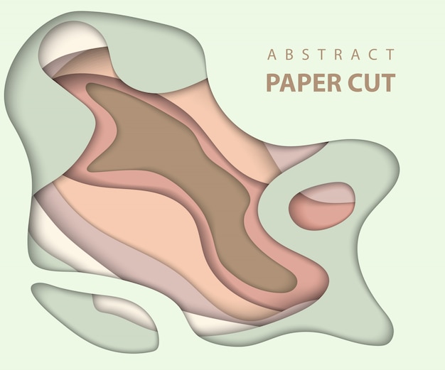 Fondo de vector con corte de papel de color pastel desnudo