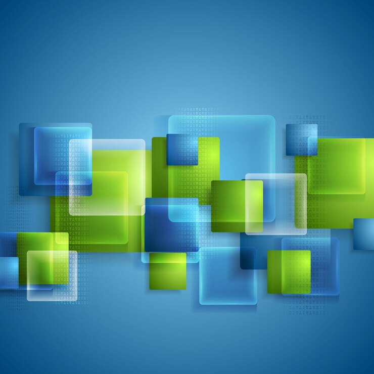 Vector fondo de vector de cuadrados transparentes de vidrio brillante
