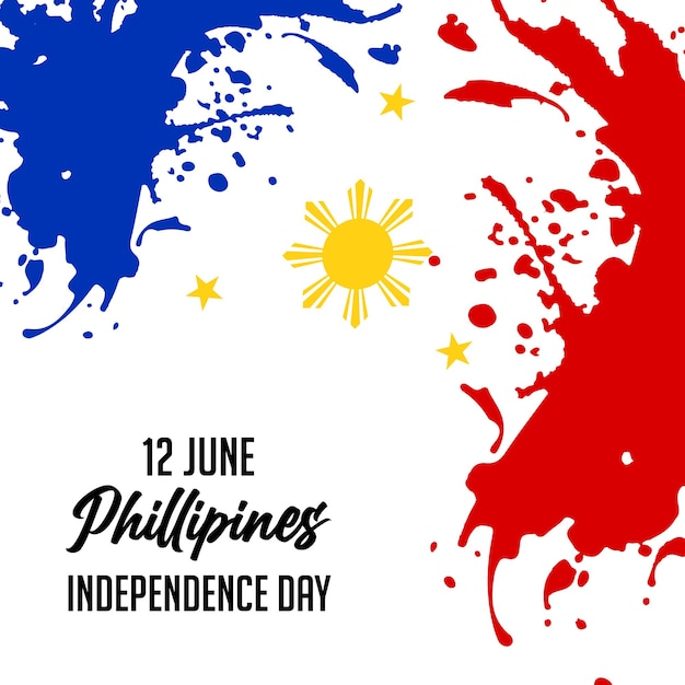 Vector fondo de vector del día de la independencia de filipinas adecuado para pancarta o póster de tarjeta