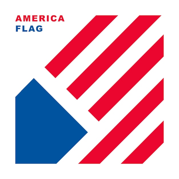 Fondo de vector de diseño de bandera USA sesgada