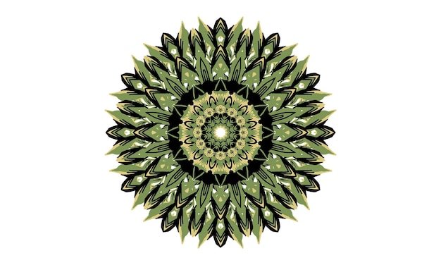 Fondo de vector de diseño de mandala hecho a mano diseño de patrón floral abstracto vintage diseño de camiseta