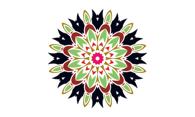 Fondo de vector de diseño de mandala de lujo diseño de patrón floral abstracto vintage