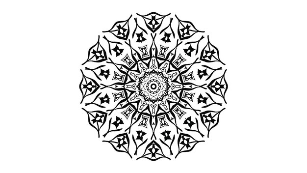 Fondo de vector de diseño de mandala de lujo diseño de patrón floral abstracto vintage