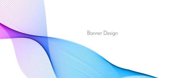 Fondo de vector de diseño moderno de banner de onda decorativa abstracta