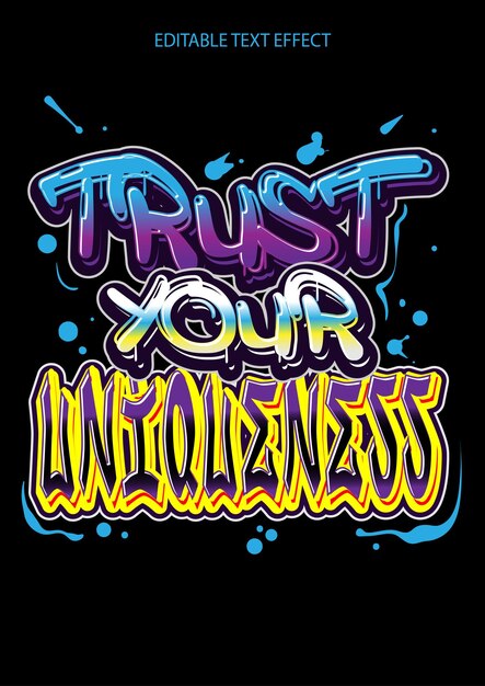 Fondo y vector de efecto de texto editable
