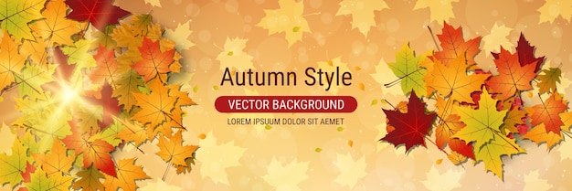 Fondo de vector elegante estilo otoño