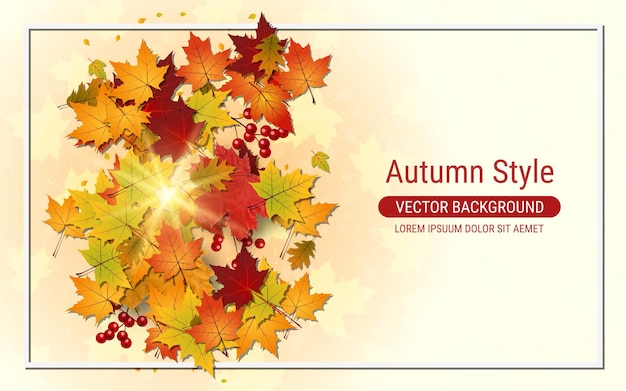 Fondo de vector elegante estilo otoño