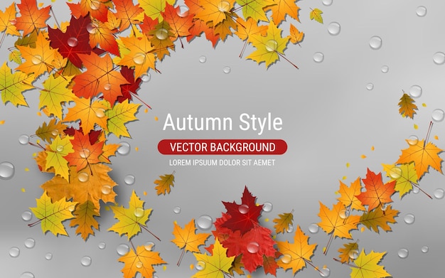Fondo de vector elegante estilo otoño