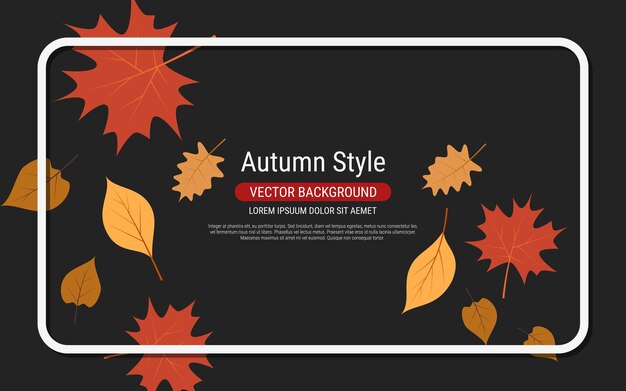 Fondo de vector elegante estilo otoño