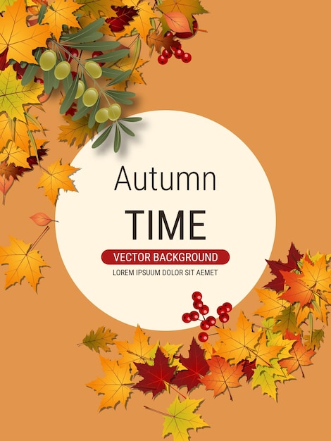 Fondo de vector elegante estilo otoño