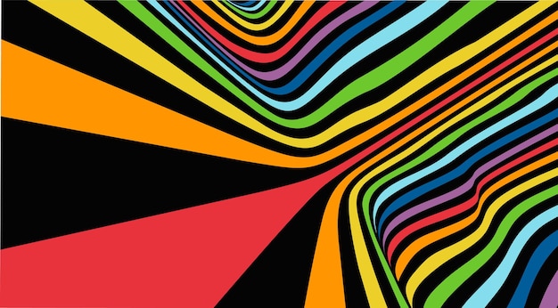 Fondo de vector de elementos abstractos digitales de perspectiva de líneas blancas negras 3D Concepto de conexión de red de Internet de datos grandes