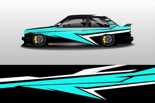 Fondo del vector para la envoltura del coche del campista de la etiqueta del coche casero