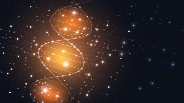 Fondo de vector de la estructura molecular de la molécula de adn. eps 10.