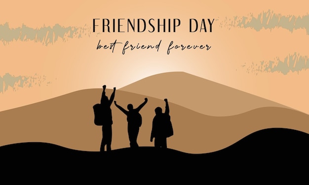 fondo de vector de feliz día de la amistad adecuado para tarjeta o póster