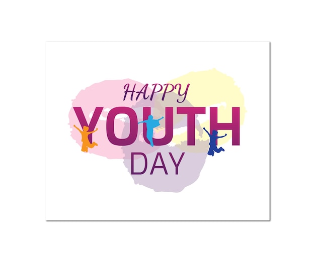 fondo de vector feliz día internacional de la juventud concepto