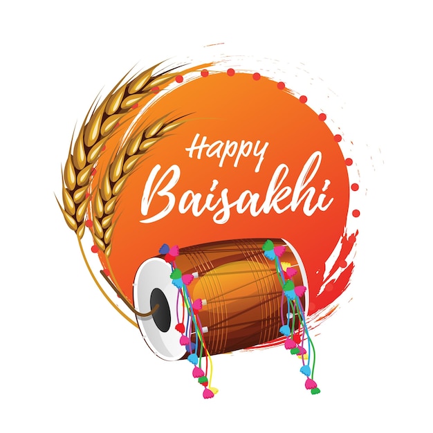 Fondo de vector de festival feliz baisakhi vaisakhi