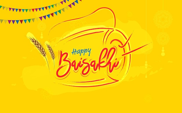 Fondo de vector de festival feliz baisakhi vaisakhi