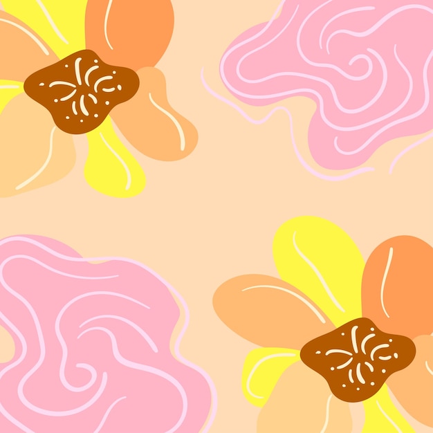 Fondo de vector floral de flor abstracta