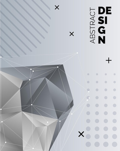 Fondo de vector de forma poligonal de Origami de papel negro Ilustración geométrica abstracta con lugar para texto