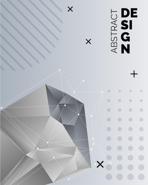 Fondo de vector de forma poligonal de Origami de papel negro Ilustración geométrica abstracta con lugar para texto