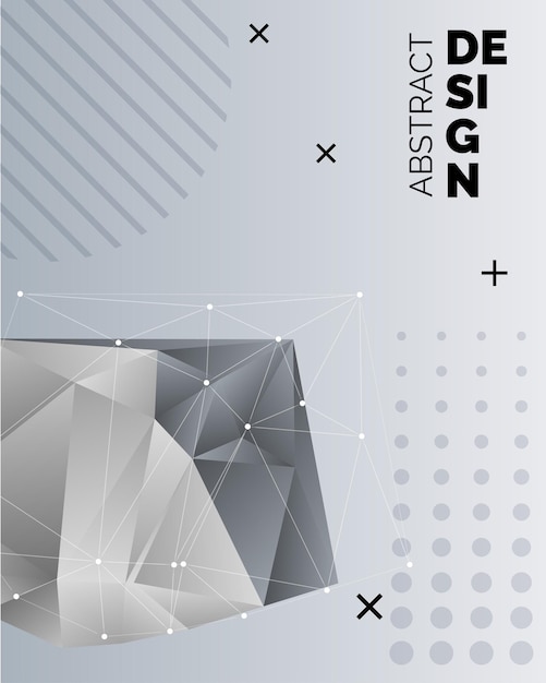 Fondo de vector de forma poligonal de Origami de papel negro Ilustración geométrica abstracta con lugar para texto