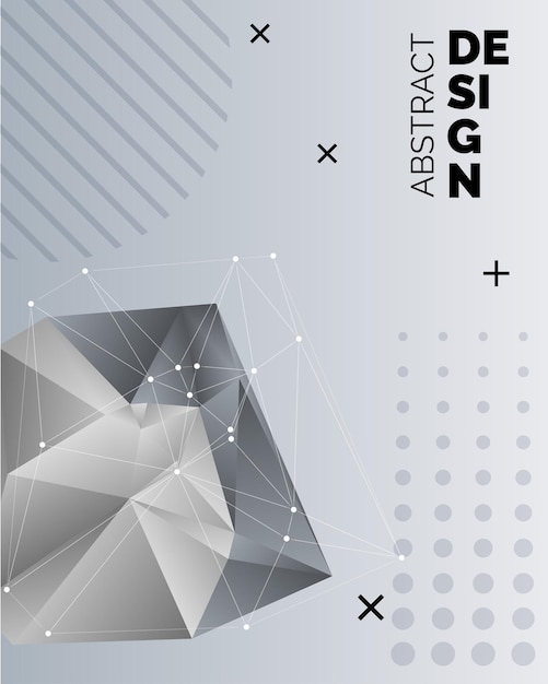 Fondo de vector de forma poligonal de Origami de papel negro Ilustración geométrica abstracta con lugar para texto