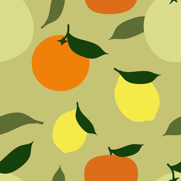 Fondo de vector de frutas cítricas