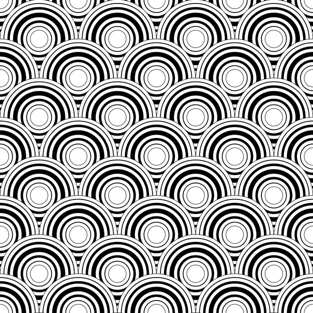 Fondo de vector geométrico blanco y negro sin costuras, patrón de vector de rayas simples, fondo preciso, editable y útil para diseño o papel tapiz.