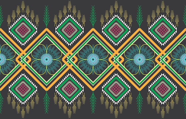 Fondo de vector geométrico con elementos étnicos tribales sacros Triángulos tradicionales geome gitano