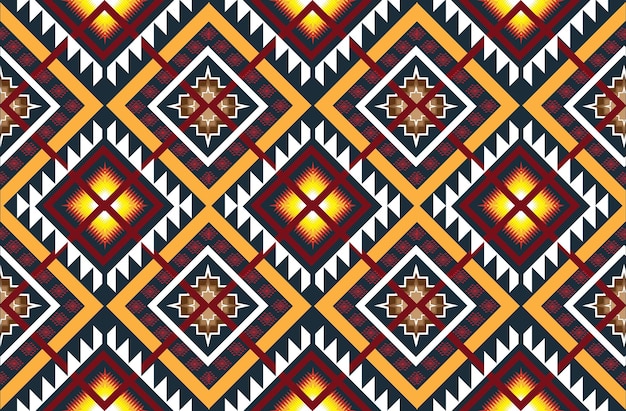 Fondo de vector geométrico con elementos étnicos tribales sacros. Triángulos tradicionales gitana geo