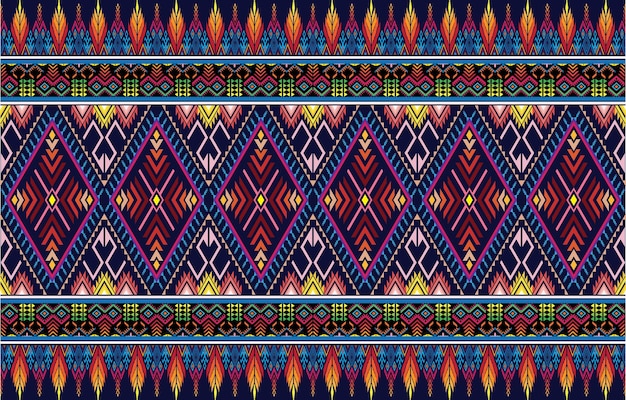 Fondo de vector geométrico con elementos étnicos tribales sacros. Triángulos tradicionales gitanos