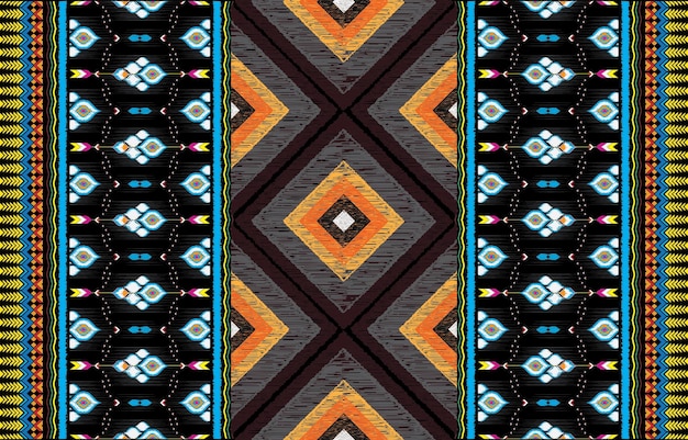 Fondo de vector geométrico con elementos étnicos tribales sacros. Triángulos tradicionales gitanos