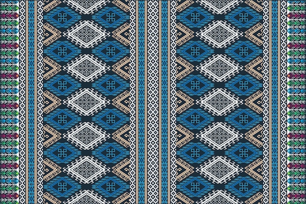 Fondo de vector geométrico de motivos étnicos tribales de patrón gitano. Doodle gitano formas geométricas sprite