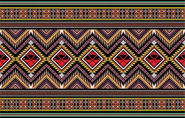 Fondo de vector geométrico de motivos étnicos tribales de patrón gitano. Doodle gitano formas geométricas sprite