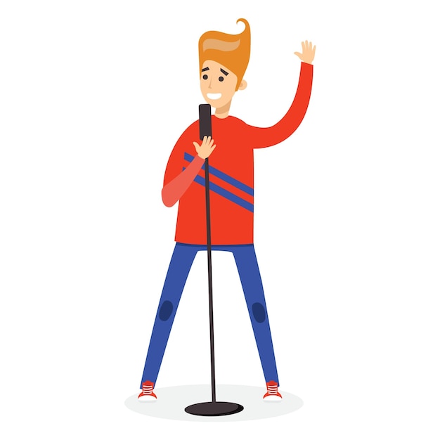 Fondo de vector de grupo de personas cantando y tocando instrumentos musicales