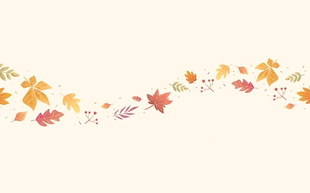 fondo de vector de hoja de otoño