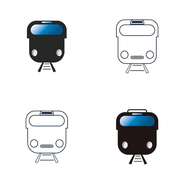 Fondo de vector de icono de tren