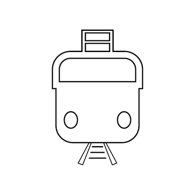 Fondo de vector de icono de tren