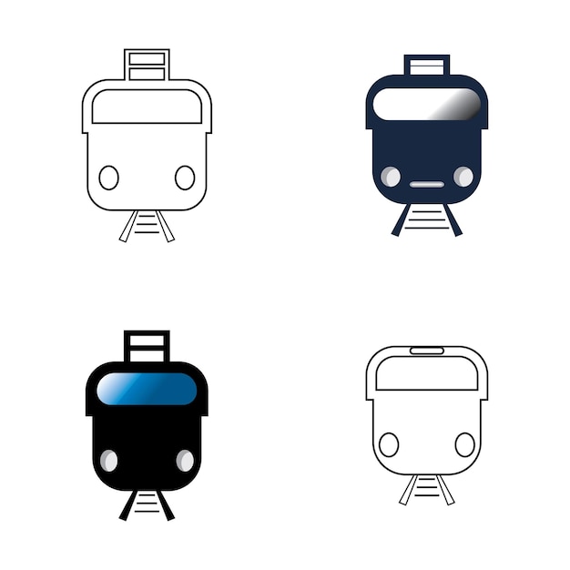 Fondo de vector de icono de tren