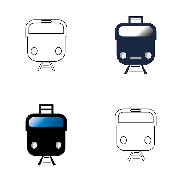 Fondo de vector de icono de tren