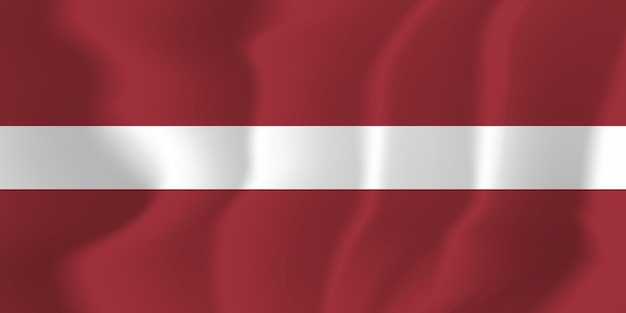 Fondo de vector de ilustración de bandera ondeada de letonia