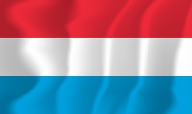 Fondo de vector de ilustración de bandera ondeada de Luxemburgo