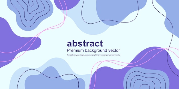 Fondo de vector de ilustración fluida abstracta de diseño de color plano