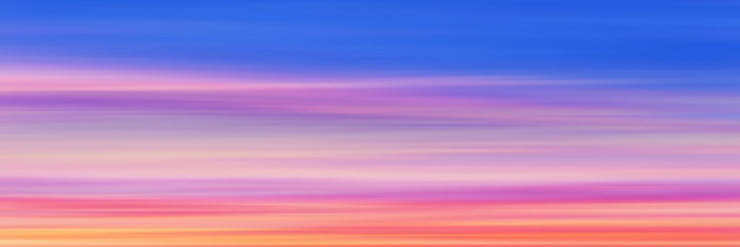 Vector fondo de vector de imagen panorámica de nubes de cielo al atardecer