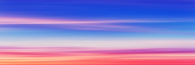 Vector fondo de vector de imagen panorámica de nubes de cielo al atardecer