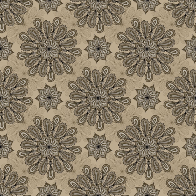FONDO DE VECTOR INCONSÚTIL BEIGE CON ORNAMENTO DE PAISLEY