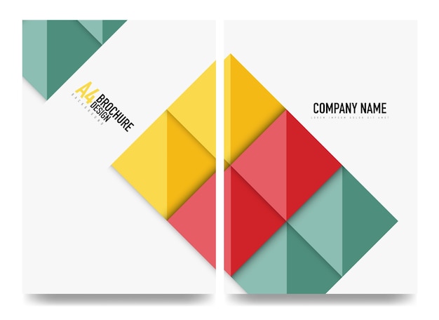 Fondo de vector de informe anual de diseño de portada de folleto a4 de negocios cuadrado