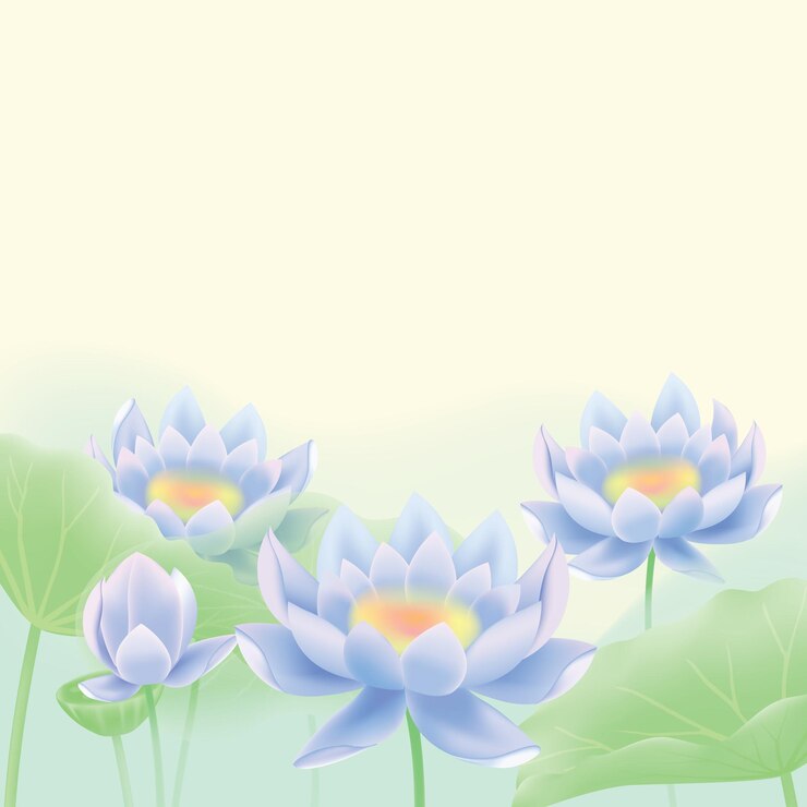 Fondo de vector de loto azul